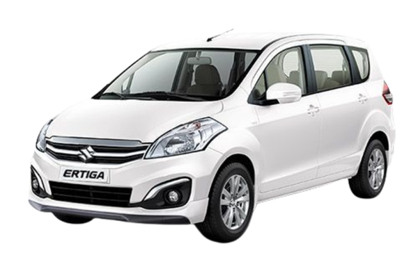 Maruti Suzuki Ertiga in a front three-quarter view.