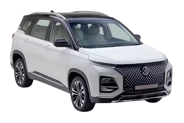 MG Hector in a front three-quarter view.