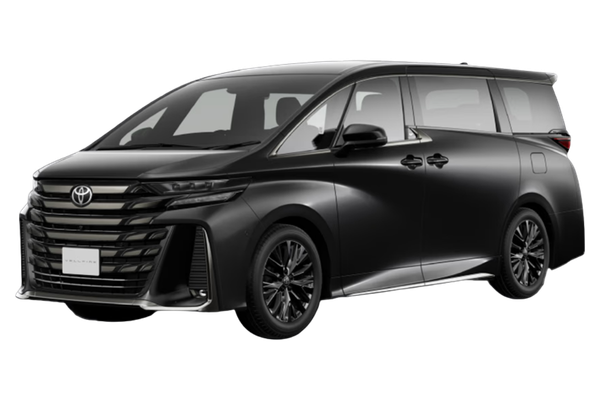 Toyota Vellfire in a front three-quarter view.